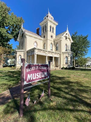 An image of the building that houses the Fayette County Historical Museum