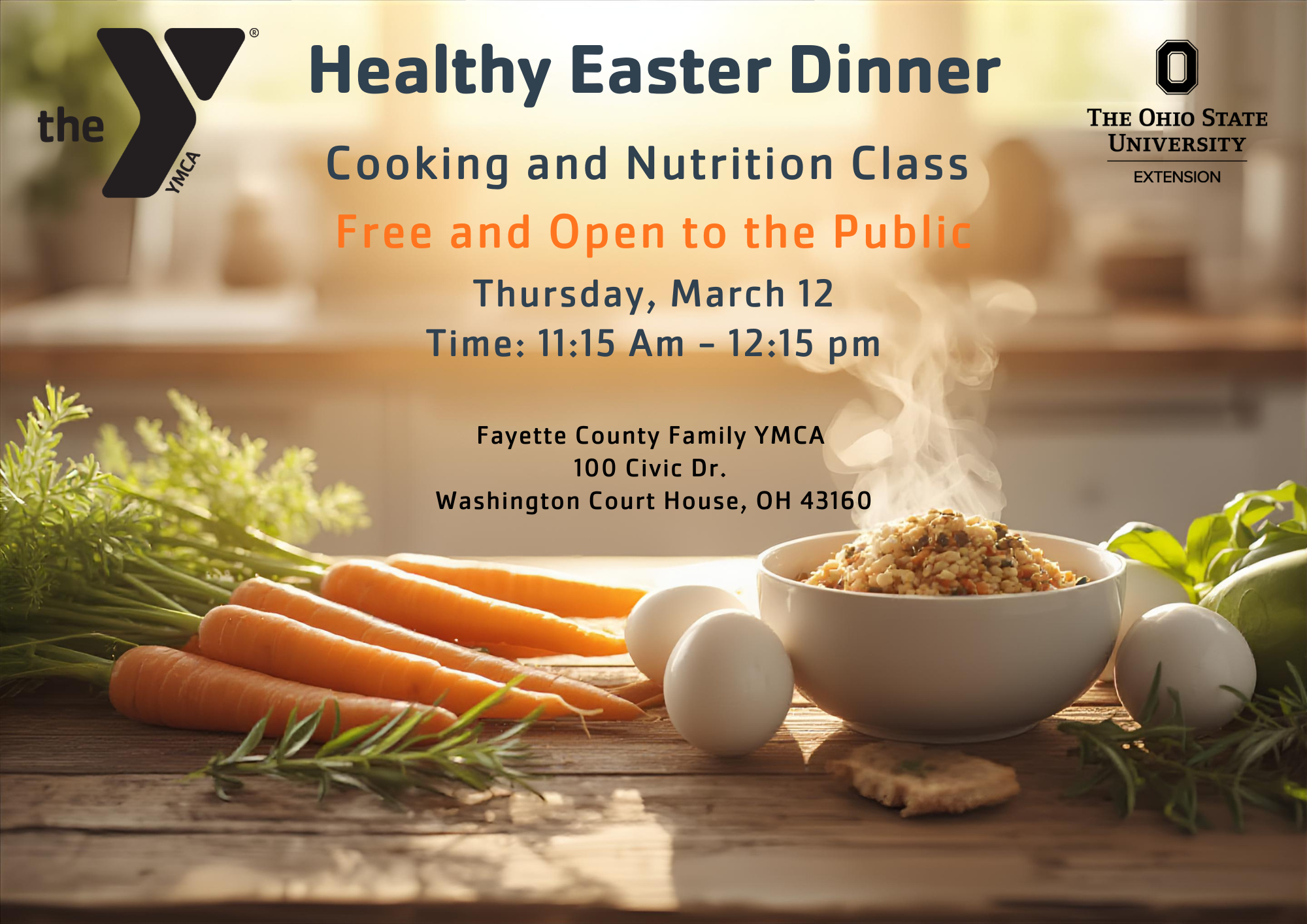Cooking and Nutrition Class- Healthy Easter Dinner